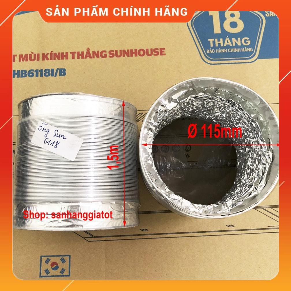 Ống sun bạc máy hút mùi, thông gió co giãn - Hàng chính hãng Sunhouse