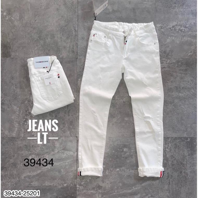 Quần Jeans Trắng Amiri Rách Gối Siêu Hót - Quần Jean Nam Amiri Khoá Siêu Chất