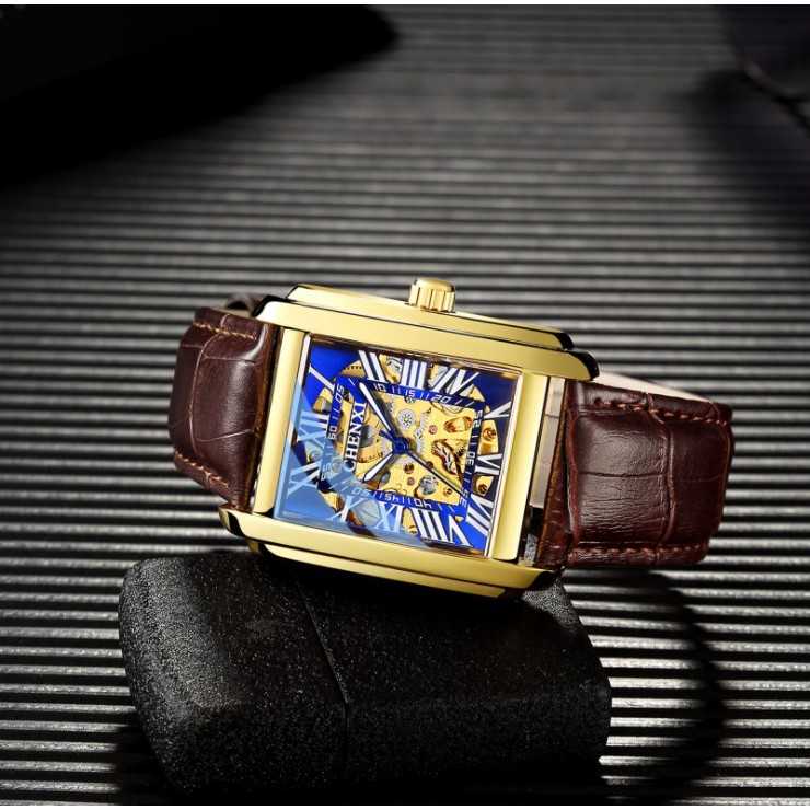 Đồng hồ đeo tay nam mặt vuông Chenxi automatic - Đồng hồ cơ  mặt vuông sang trọng
