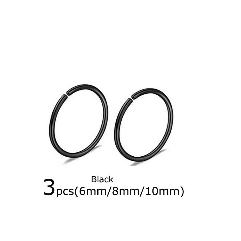 Set 3 Khuyên Mũi Bằng Thép Không Gỉ Cá Tính Sành Điệu