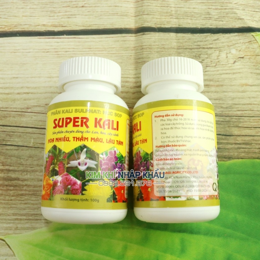 Super kali cho lan, phân bón super kali giúp cây ra hoa nhiều lọ 100g - T213