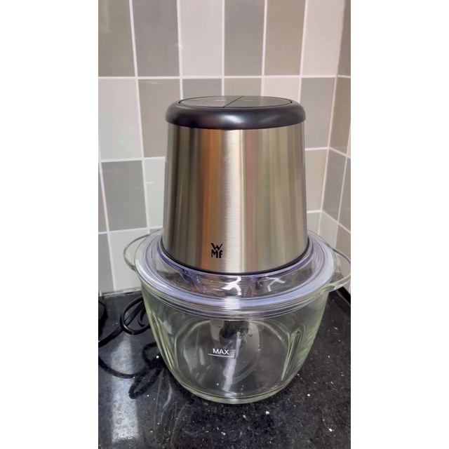 Máy xay thịt WMF KULT X Máy xay thịt cối thủy tinh, lưỡi xay Inox