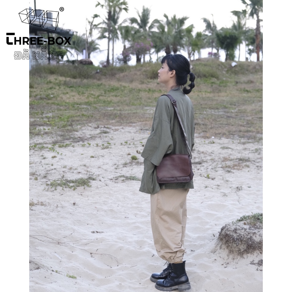 Cặp túi đeo chéo da cao cấp thời trang Unisex chính hãng
