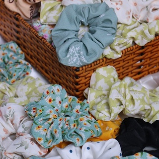 Đồ cột tóc vải scrunchies vải voan lụa các loại