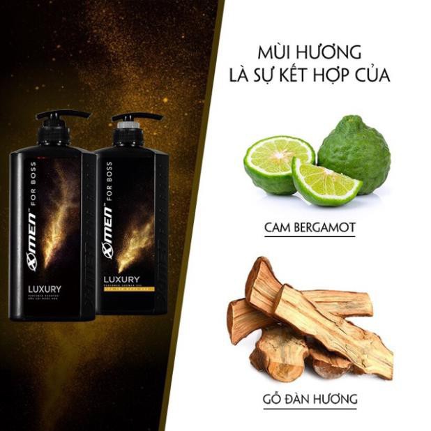 Combo Dầu gội X-Men For Boss Gold Luxury nước hoa nước hoa 650g và sữa tắm 650g