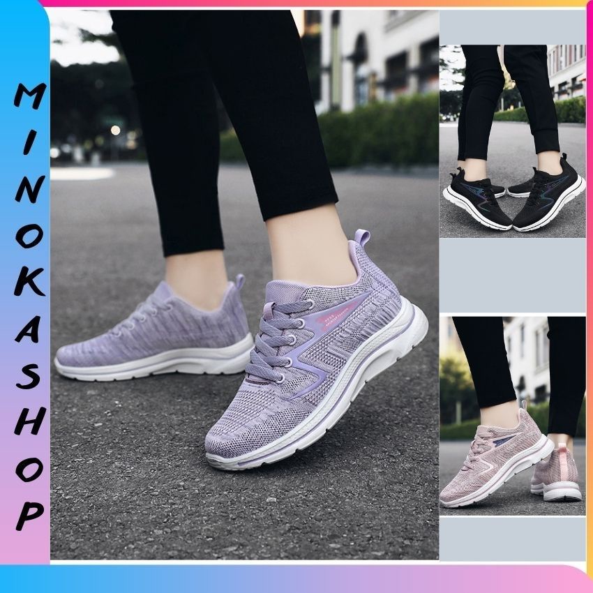 Giày Thể Thao Nữ 2022 Phiên Bản Cao Cấp Siêu Nhẹ Thoáng Khí Êm Chân Đa Năng Đi Làm.Tập Gym,Chơi Thể Thao MINOKA GTTN12