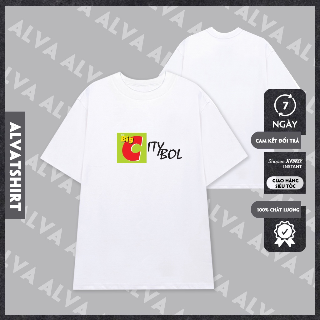 Áo Unisex In Chữ BigcityBoiz Phong Cách Hài Hước Trẻ Trung, Nam Nữ Mặc Form Cực Đẹp