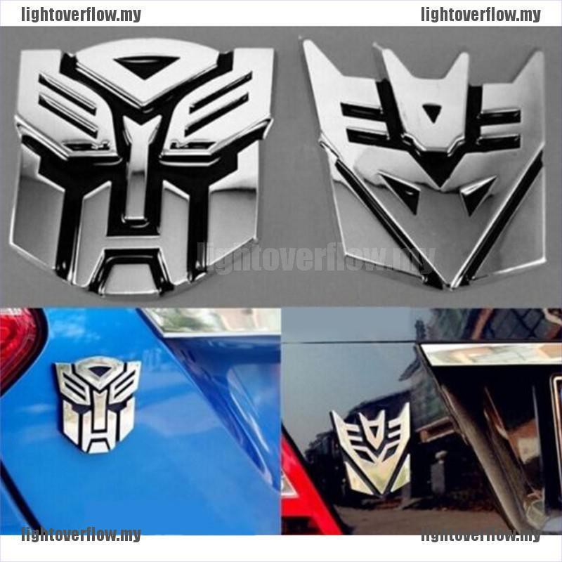 💥💥Decal DáN Logo Robot Transformers 3D Cho Xe Hơi