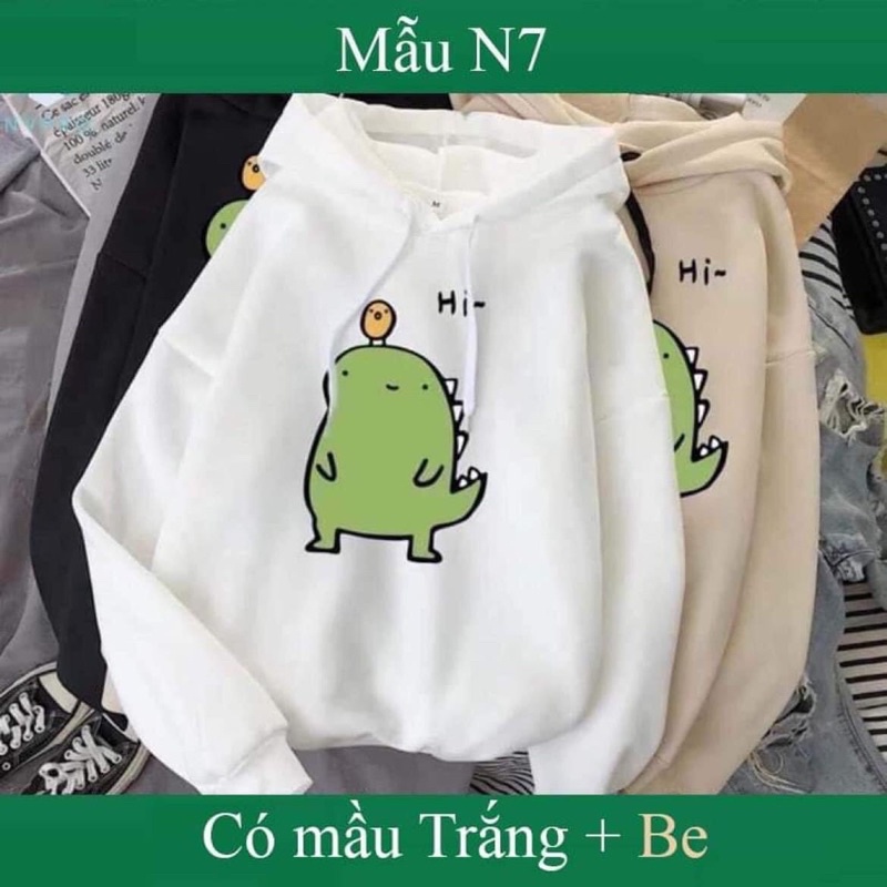 Áo Hoodie chất nỉ in hình phong cách dễ thương siêu cute đáng yêu