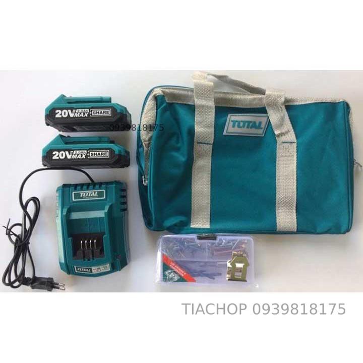 Máy khoan vặn vít dùng pin 50 chi tiết Total 20V TIDLI2002 (2 PiN)