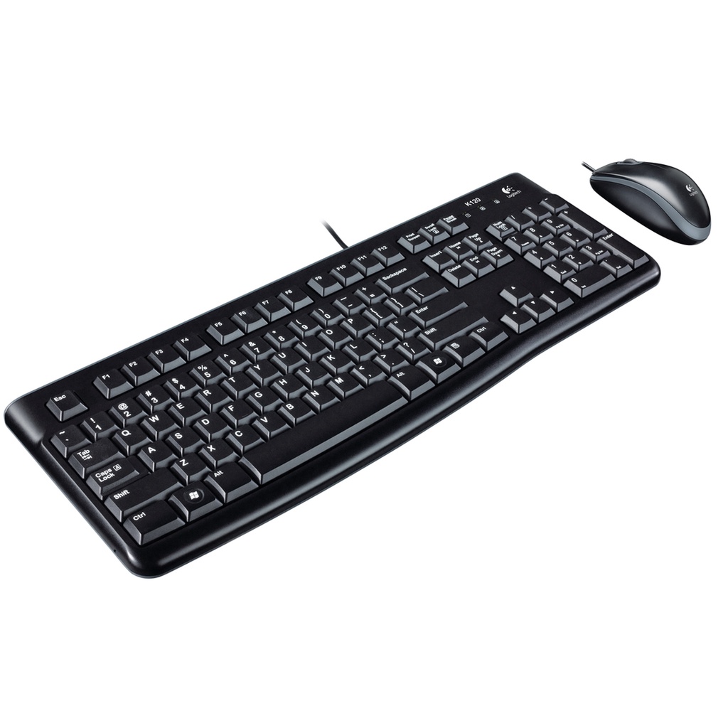 Bộ bàn phím và chuột có dây Logitech MK120 - Hàng Chính Hãng