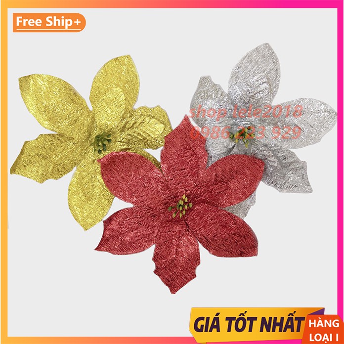 Hoa kim tuyến 15cm trang trí cây thông Noel