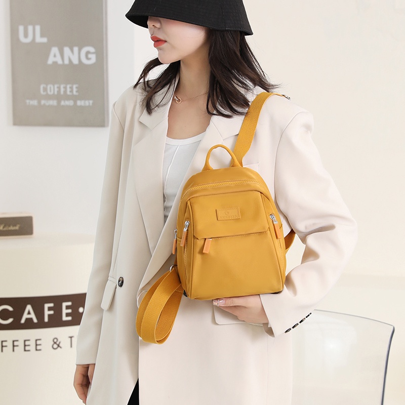 Ba Lô Vải Nylon Sức Chứa Lớn Thời Trang Đơn Giản Cho Nữ Sinh
