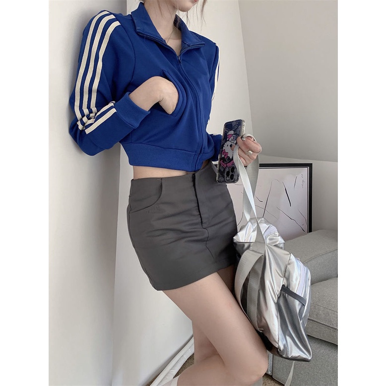 Áo khoác thể thao BH dài tay phong cách vintage Mỹ cho nữ