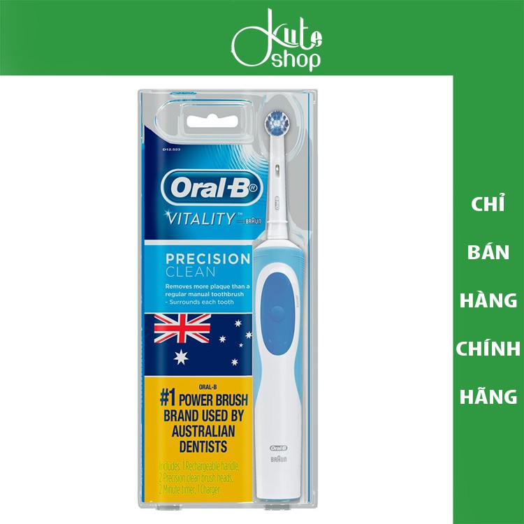 Bàn chải xoay điện Oral-B Vitality với bàn chải Precision Clean & Sensitive Clean