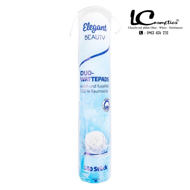 {Hàng chính hãng}  Bông Tẩy Trang Elegant Beauty Duo Waterpads 140 miếng