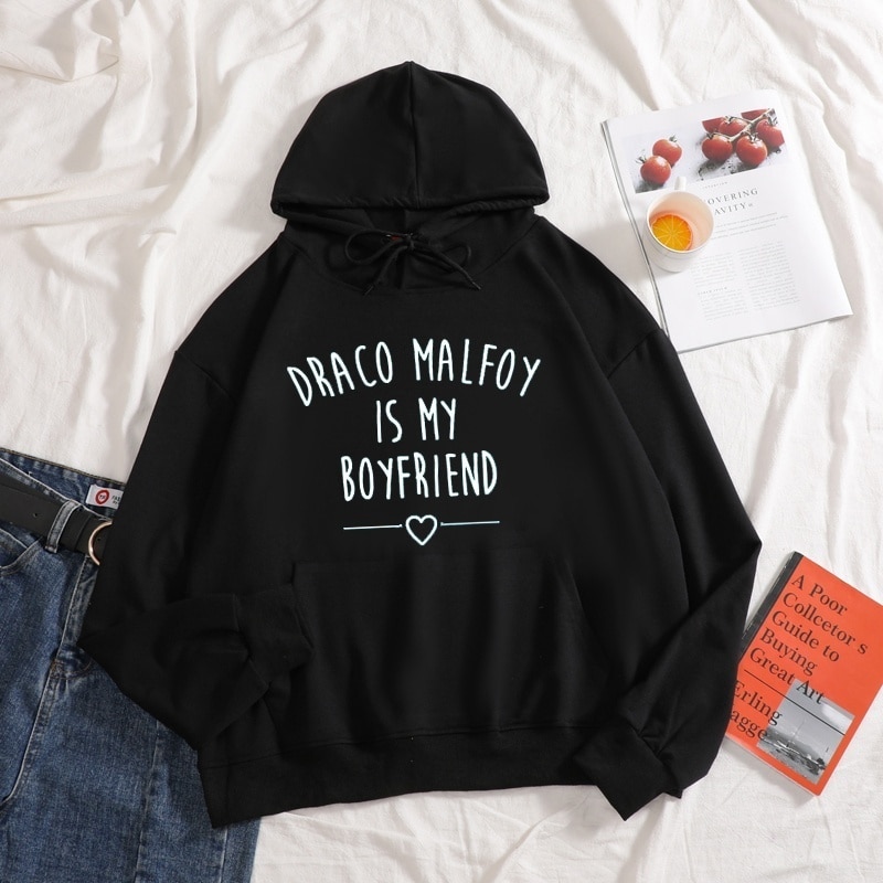 Áo Hoodie cotton Tay Dài In Chữ Draco Malfoy is My Boyfriend 2021 | BigBuy360 - bigbuy360.vn
