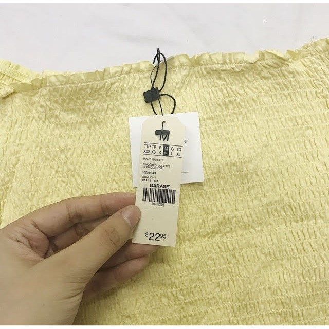 Áo Garage Smoked Off Shoulder Top