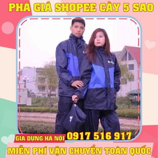 Áo mưa bộ thành long vải dù 2 lớp cao cấp