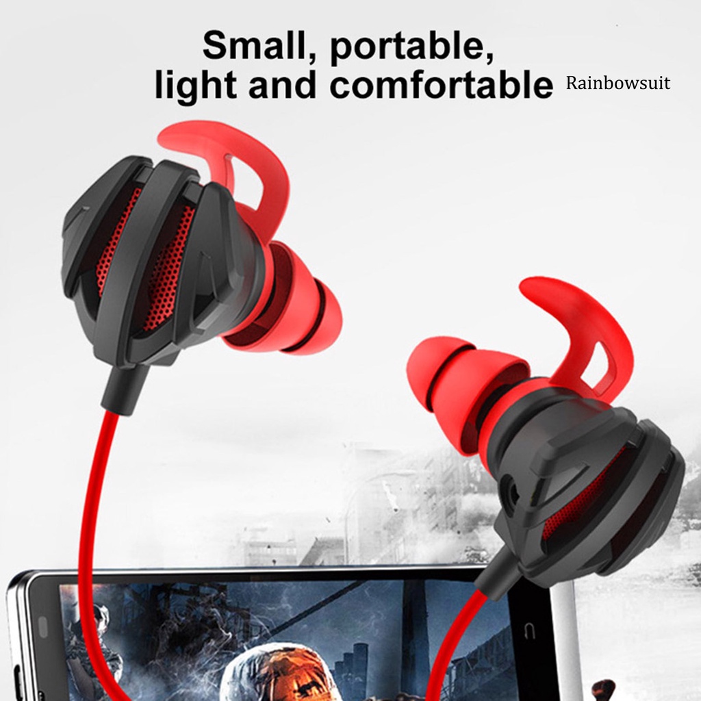 RB- Earphone Dynamic Noise Reduction In-ear Heavy Bass Earpiece for Game