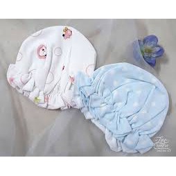 Mũ tai bèo cho bé chât liệu cotton nỉ co dãn [ từ 0-3m ]