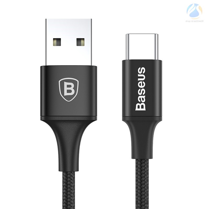 Cáp Sạc Nhanh Baseus USB Type-C 2.0A Có Đèn LED Cho Samsung S8 Xiaomi