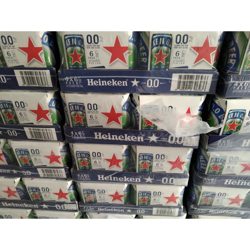 Thùng 24 lon bia Heineken 0.0% độ cồn 330ml nhập khẩu