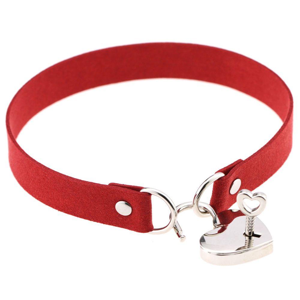 BSUNS Vòng Cổ Choker Mặt Ổ Khóa Và Chìa Khóa