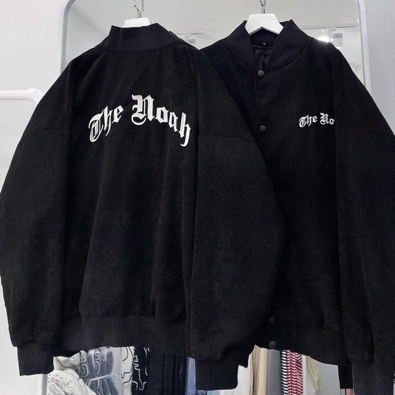 [Mã SKAMFSW175 giảm 10K đơn 50K] [sẵn] Áo Khoác Bomber Jacket Dáng Rộng THE NOAH nhung tăm lót dù [ nam nữ mặc ]