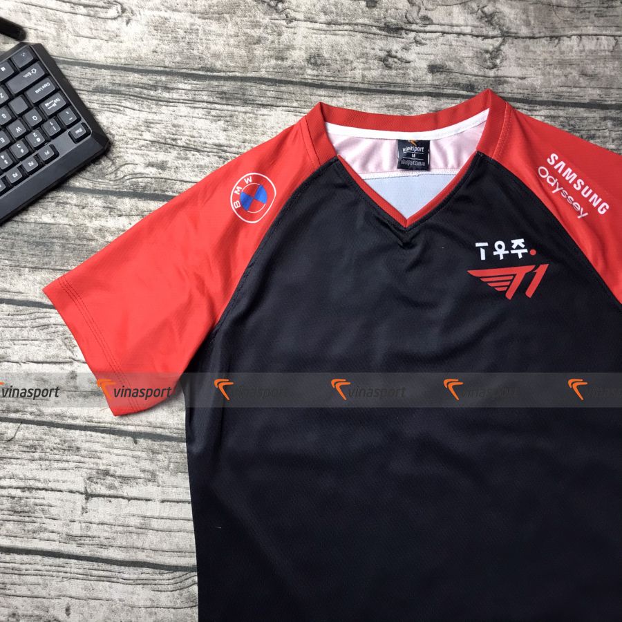 VSP6 - Áo thun game thi đấu Esports SKT T1 2022 đen đỏ