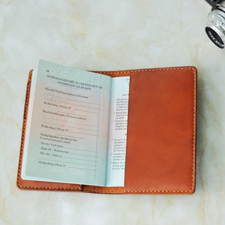 Bì bọc sổ Passport - Da bò nhập khẩu - Đồ da Handmade