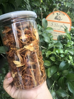 khô heo chấy tỏi lon 250g