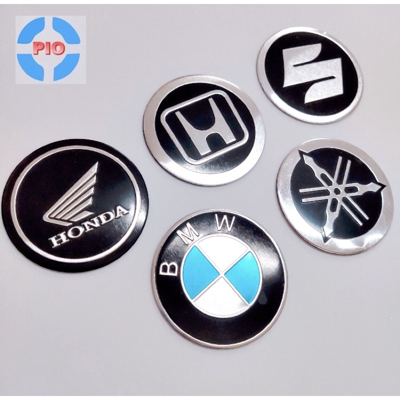 Tem Nhôm Logo Tròn Các Hãng Xe Suzuki Honda Yamaha BMW