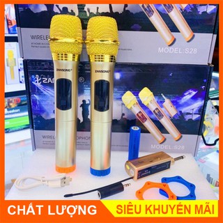Bộ 2 Cái Micro Không Dây Cao Cấp Zansong S28 Cho Amly, Loa Kéo Bluetooth