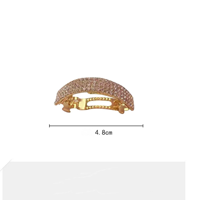 Kẹp tóc kim loại đính đá lấp lánh kiểu dáng xinh xắn cho nữ