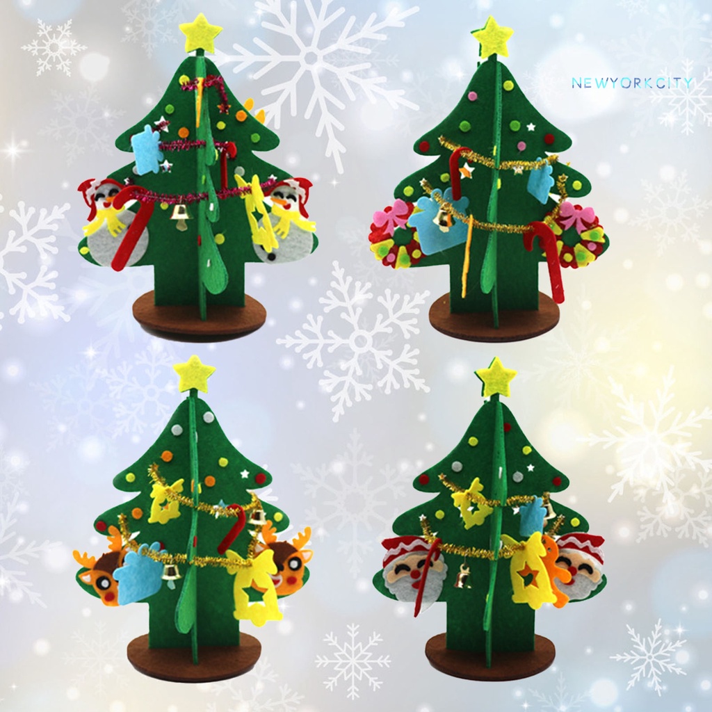 1 Bộ Cây Thông Handmade Bằng Vải Không Dệt Dễ Lắp Ráp Trang Trí Giáng Sinh