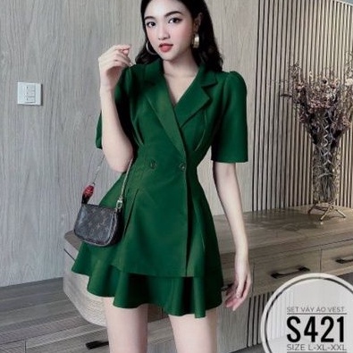 Set big size áo vest và váy siêu đẹp từ 60kg-90kg