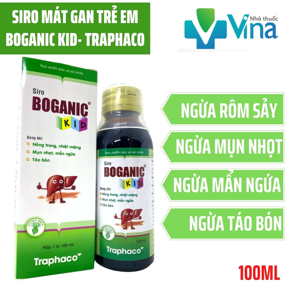 Siro Mát Gan Giảm Táo Bón Dành Cho Trẻ Em Boganic Kid - Giúp trẻ thanh nhiệt, giải độc, ngừa rôm sảy, mụn nhọt-100ml