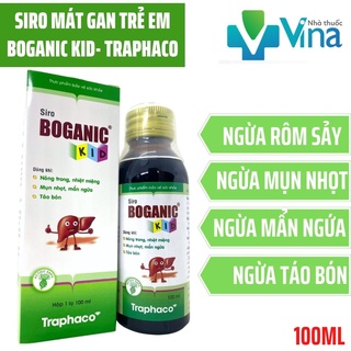 Siro Mát Gan Giảm Táo Bón Dành Cho Trẻ Em Boganic Kid - Giúp trẻ thanh nhiệt, giải độc, ngừa rôm sảy, mụn nhọt-100ml