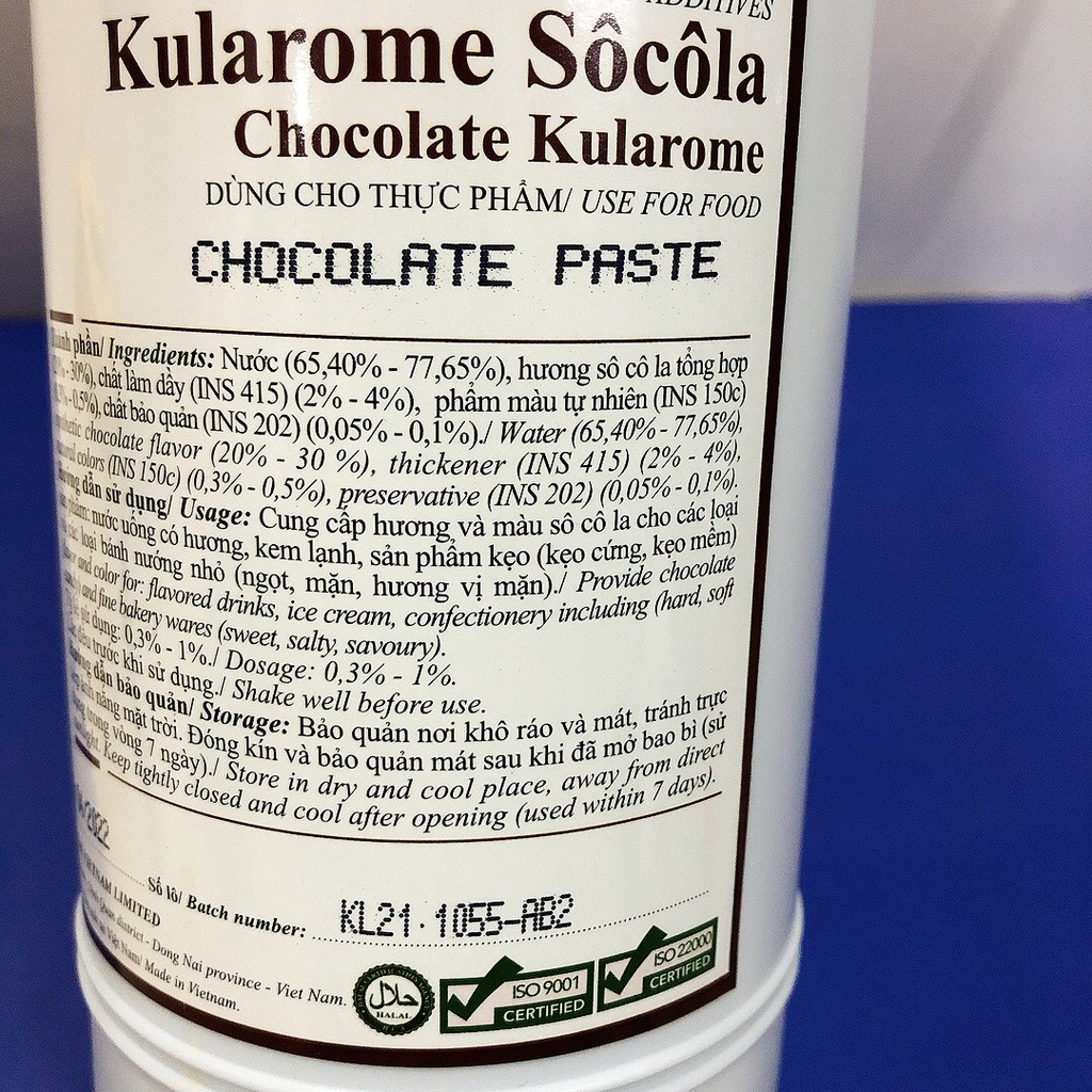 Hỗn hợp Hương Màu /Kularome / Tinh Sô cô la / Chocolate / Socola Mauri 50ml