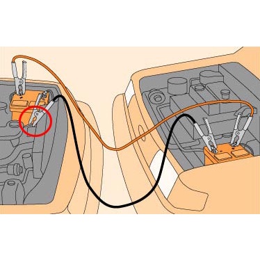 Dây câu bình ắc quy cho ô tô  1800A - 2.5M - hàng OEM