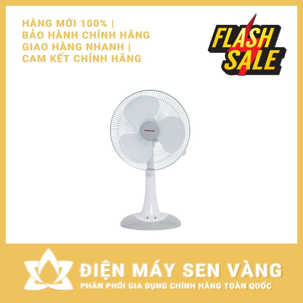 [CHÍNH HÃNG] QUẠT TÍCH ĐIỆN SUNHOUSE SH762 3 CÁNH - 2 TỐC ĐỘ - DÙNG PIN - ĐỘNG CƠ ĐỒNG - TỰ NGẮT (MÀU TRẮNG)