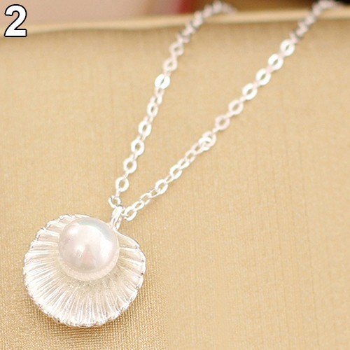 Dây Chuyền Mặt Ngọc Trai Trên Vỏ Ngọc Trai Thanh Lịch Cho Nữ