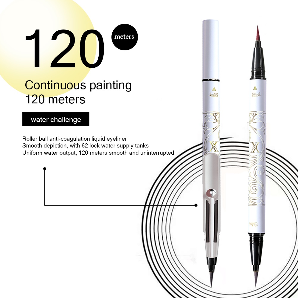 GRACEDO VIOLET FAIRY 2 đầu kẽ phấn eyeliner măt bút kẻ mắt đầu trang điểm tự nhiên nhanh khô lâu trôi và chống thấm kẻ mắt nước lâu trôi