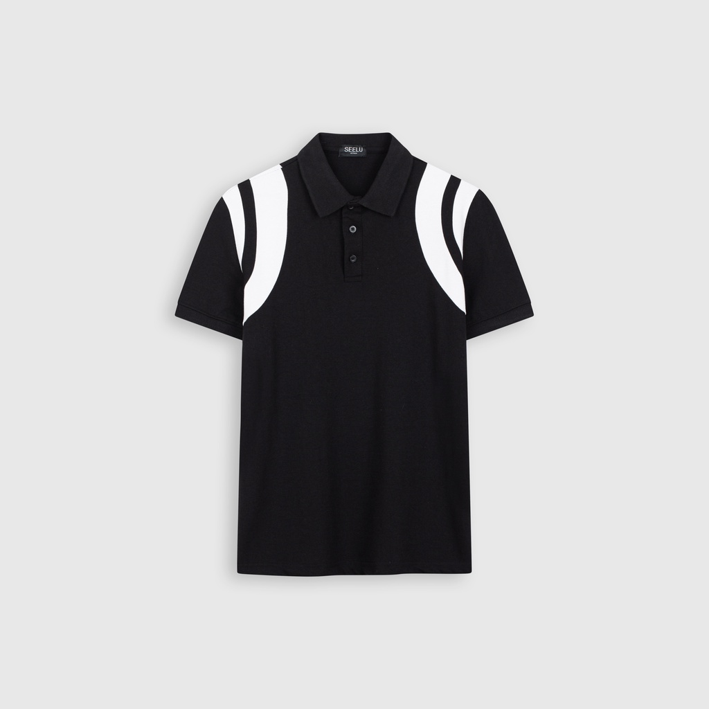 Áo thun POLO nam SEELU vải cá sấu Cotton, chống nhăn, thoáng mát - 2 sọc vai