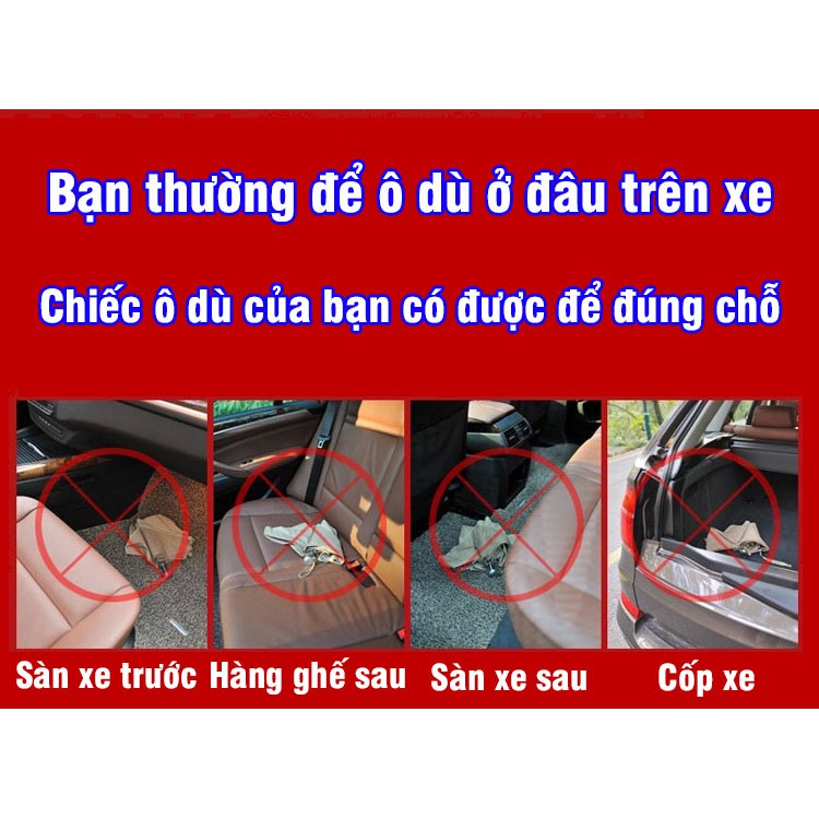 Túi đựng ô dù treo sau ghế giúp chống thấm nước vào sàn xe tiện dụng và sạch sẽ 85x18cm