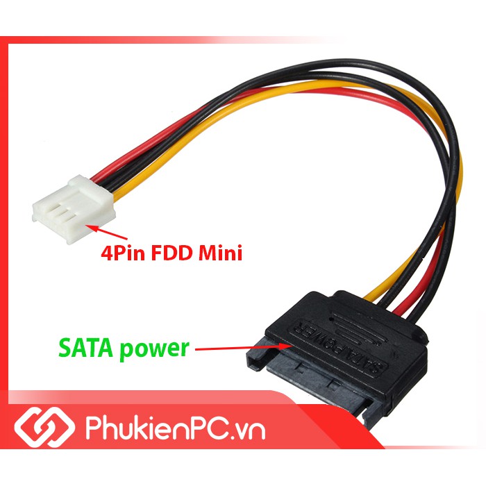 Dây cáp nguồn SATA sang ATA 4Pin FDD