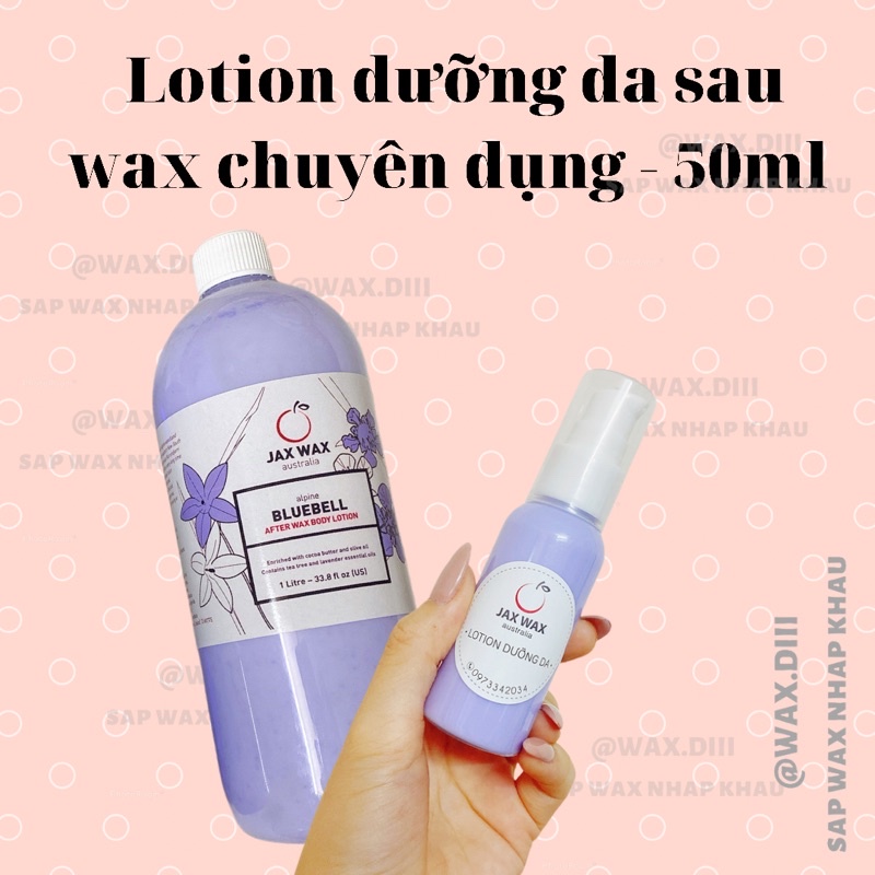 Lotion Bluebell dưỡng da wax chuyên dụng, dịu da, ngừa lông mọc ngược jaxwax mùi oải hương