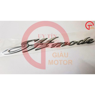 TEM CHỮ NỔI CHO XE SH MODE MÀU BẠC, BẰNG NHỰA DẺO LOẠI TỐT DÁN SIÊU CHẮC.