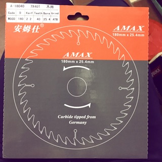 LƯỠI CƯA GỖ AMAX 180mm.25.4mm